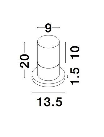 NOVA LUCE venkovní sloupkové svítidlo NOTEN černý hliník čirý a bílý akryl LED 8W 3000K 220-240V IP65 120st. IP65 9905023