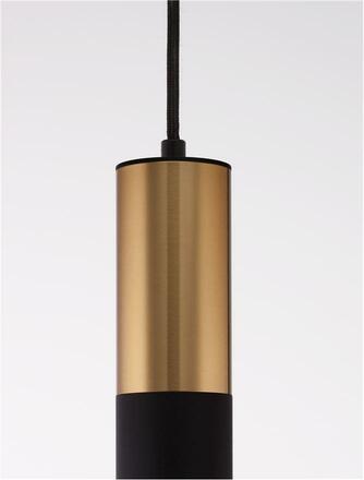 NOVA LUCE závěsné svítidlo POGNO černá a zlatý hliník GU10 1x10W IP20 220-240V bez žárovky 9911523