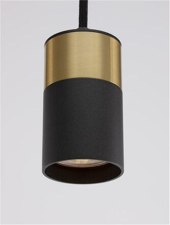 NOVA LUCE závěsné svítidlo POGNO černá a zlatý hliník GU10 1x10W IP20 220-240V bez žárovky 9911524