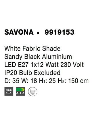 NOVA LUCE stojací lampa SAVONA černý hliník E27 1x12W 230V IP20 bez žárovky 9919153