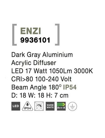 Nova Luce Venkovní nástěnné světlo Enzi NV 9936101