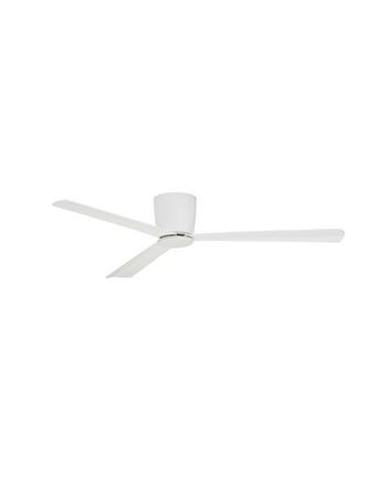NOVA LUCE stropní ventilátor DELL tělo z hliníku matná bílá 3ABS dřevěné listy 9952325
