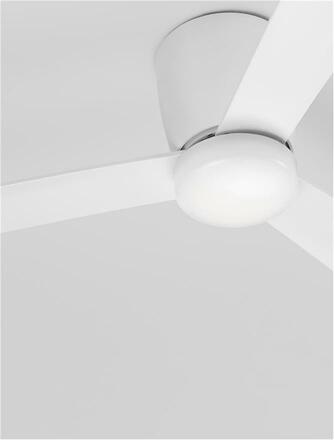 NOVA LUCE stropní ventilátor DELL tělo z hliníku matná bílá 3ABS dřevěné listy 9952325
