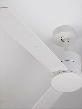 NOVA LUCE stropní ventilátor AXEL bílý hliník a listy dub 9952355