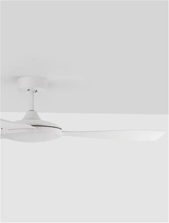 NOVA LUCE stropní ventilátor BLAIRE tělo z hliníku matná bílá a sklo 3ABS bílé listy 9952360