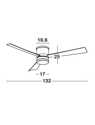 NOVA LUCE stropní ventilátor se světlem SILKY matná bílá ocel a sklo bílé dřevené listy 5 rychlostí 35W LED 18W 3000K 9953015