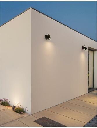 NOVA LUCE venkovní nástěnné svítidlo FEND černý hliník a sklo LED 5W 3000K 100-240V 21st. IP65 9971451