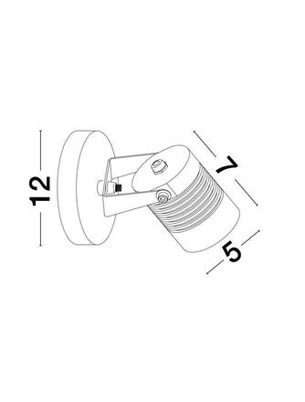 NOVA LUCE venkovní nástěnné svítidlo FEND černý hliník a sklo LED 5W 3000K 100-240V 21st. IP65 9971451