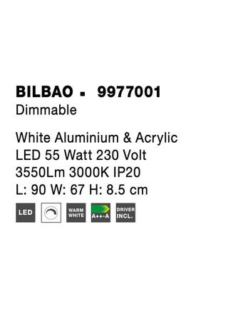 Nova Luce Moderní přisazené LED svítidlo Bilbao v několika variantách - 55 W LED, 3550 lm, 900 x 670 x 85 mm - stmívatelné NV 9977001