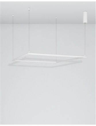 NOVA LUCE závěsné svítidlo ETERNA bílý hliník a akryl LED 50W 230V 3000K IP20 stmívatelné 9990731