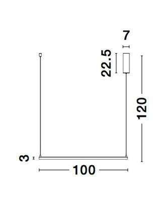 NOVA LUCE závěsné svítidlo ETERNA černý hliník a akryl LED 50W 230V 3000K IP20 stmívatelné 9990732