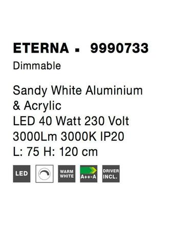 NOVA LUCE závěsné svítidlo ETERNA bílý hliník a akryl LED 40W 230V 3000K IP20 stmívatelné 9990733