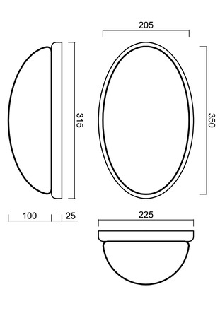OSMONT ALM41663 ALMA D2 stropní/nástěnné skleněné svítidlo bílá IP41 100W E27