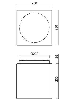 OSMONT APU70916 APUS 4 stropní/nástěnné skleněné svítidlo bílá IP44 4000 K 20W LED DALI