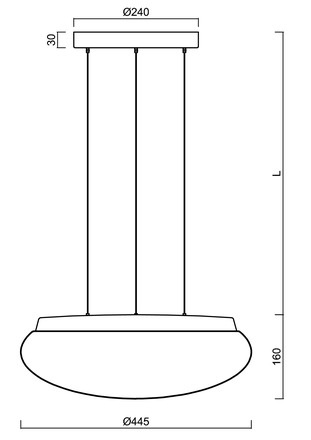 OSMONT ARA67993 ARAKIS LE3 závěsné skleněné svítidlo stříbrná / bílá IP40 4000 K 33W LED DALI