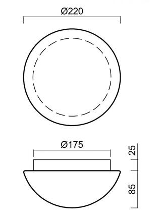 OSMONT AUR40010 AURA 1 stropní/nástěnné skleněné svítidlo bílá IP43 25W E27