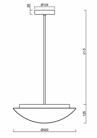 OSMONT AUR54011 AURA P4 závěsné skleněné svítidlo bílá IP40 2x25W E27