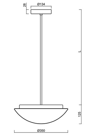 OSMONT AUR60466 AURA P3 závěsné skleněné svítidlo bílá IP40 3000 K 19W LED