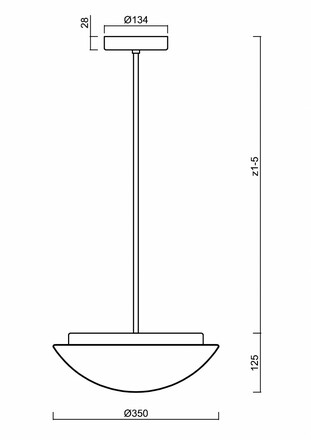 OSMONT AUR60968 AURA P3 závěsné skleněné svítidlo bílá IP40 4000 K 18W LED