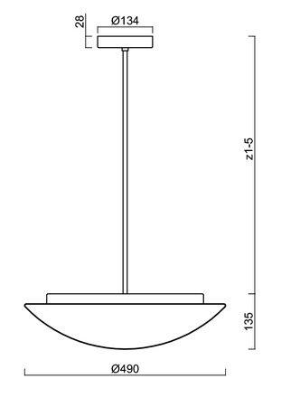 OSMONT AUR60996 AURA P5 závěsné skleněné svítidlo bílá IP40 4000 K 27W LED DALI