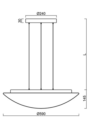 OSMONT AUR67948 AURA LE9 závěsné skleněné svítidlo černá / bílá IP40 4000 K 47W LED DALI