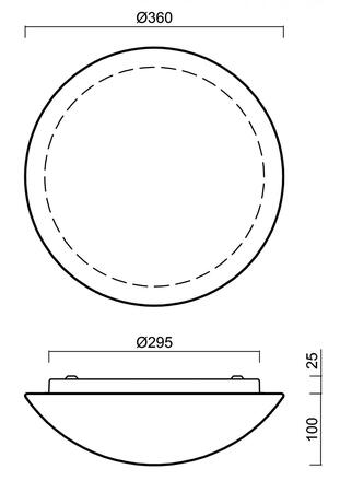 OSMONT AUR68037 AURA 10 stropní/nástěnné skleněné svítidlo bílá IP44 3000 K 13W LED DALI