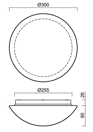 OSMONT AUR71159 AURA 8 IP stropní/nástěnné skleněné svítidlo bílá IP65 2700-6500 K 15W LED