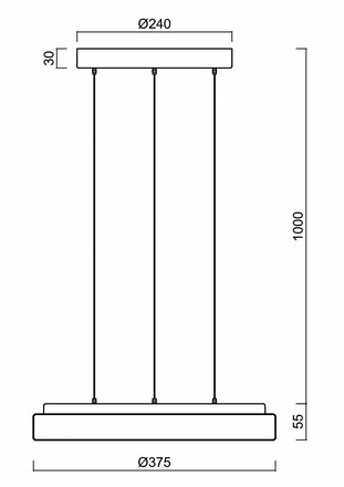 OSMONT CAR66374 CARINA LE1 závěsné skleněné svítidlo stříbrná / bílá IP40 3000 K 25W LED