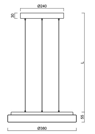 OSMONT CAR66871 CARINA LE1 závěsné skleněné svítidlo bílá IP40 4000 K 24W LED DALI