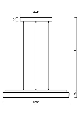 OSMONT CAR66877 CARINA LE2 závěsné skleněné svítidlo bílá IP40 4000 K 33W LED DALI