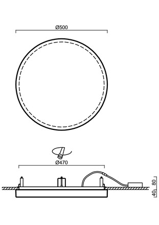 OSMONT CAR67173 CARINA V2 stropní/nástěnné skleněné polovestavné svítidlo bílá IP44 3000 K 46W LED DALI