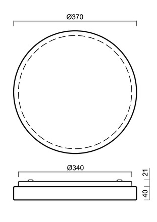 OSMONT COR71051 CORVUS 1 stropní/nástěnné plastové svítidlo IP54 3000 K 27W LED DALI