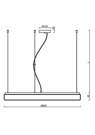 OSMONT DEL48204 DELIA L5 závěsné plastové svítidlo bílá IP40 3000 K 150W LED DALI