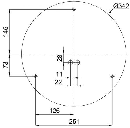 OSMONT DEL52561 DELIA 2A stropní/nástěnné plastové svítidlo IP44 2x25W E27 HF