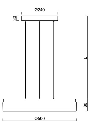 OSMONT DEL69413 DELIA LEC3 závěsné plastové svítidlo bílá IP40 3000 K 33W LED DALI