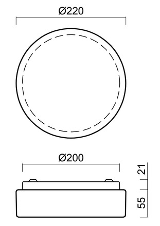 OSMONT DEL69502 DELIA C1A stropní/nástěnné plastové svítidlo IP54 4000 K 9W LED DALI