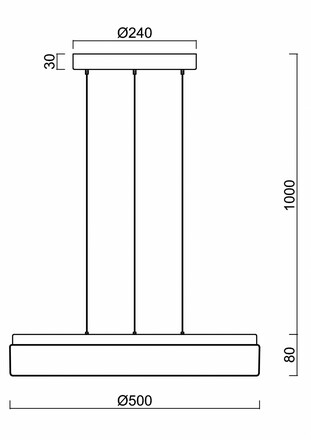 OSMONT DEL69912 DELIA LEC3 závěsné plastové svítidlo bílá IP40 4000 K 32W LED