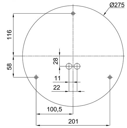 OSMONT DEL71476 DELIA 1 stropní/nástěnné plastové svítidlo IP54 3000/4000 K 13W LED DALI