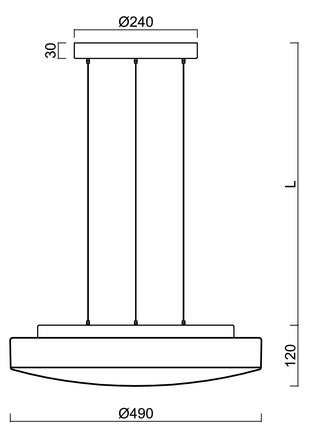 OSMONT EDN67952 EDNA LE5 závěsné skleněné svítidlo stříbrná / bílá IP40 4000 K 33W LED DALI