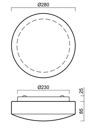 OSMONT EDN71282 EDNA 2 stropní/nástěnné skleněné svítidlo bílá IP43 3000/4000 K 11W LED DALI