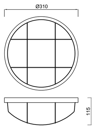 OSMONT ELE46134 ELEKTRA 5 stropní/nástěnné průmyslové plastové svítidlo bílá / čirá IP65 60W E27 HF