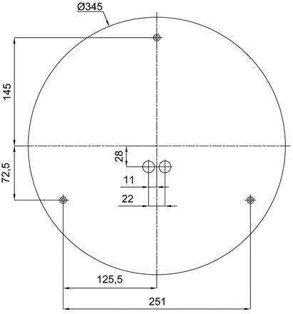 OSMONT ELS68080 ELSA 4 stropní/nástěnné skleněné svítidlo bílá IP44 3000 K 24W LED DALI