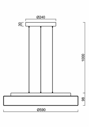 OSMONT ELS73532 ELSA LE16 závěsné skleněné svítidlo bílá IP40 4000 K 48W LED