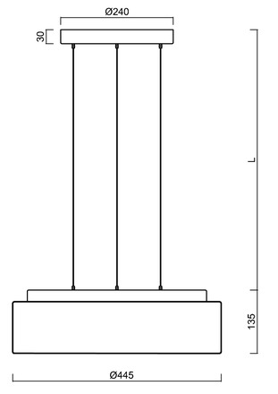 OSMONT ERI67395 ERIS LE3 závěsné skleněné svítidlo černá / bílá IP40 3000 K 33W LED DALI