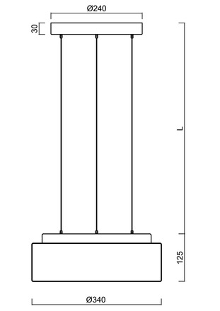 OSMONT ERI71340 ERIS LE2 závěsné skleněné svítidlo černá / bílá IP40 3000/4000 K 14W LED DALI