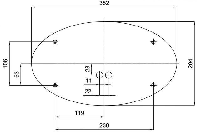 OSMONT GEM48188 GEMINI 1 stropní/nástěnné skleněné svítidlo bílá IP43 3000 K 18W LED