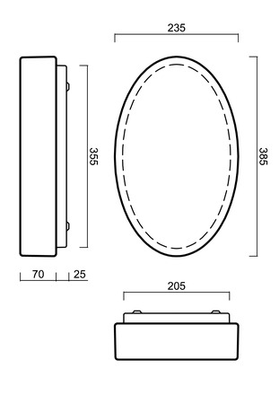 OSMONT GEM48190 GEMINI 1 stropní/nástěnné skleněné svítidlo bílá IP43 3000 K 20W LED DALI