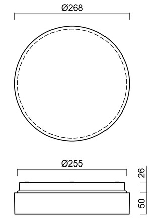 OSMONT IRI71084 IRIDA 2 stropní/nástěnné plastové svítidlo IP65 3000 K 15W LED DALI