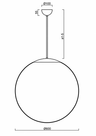 OSMONT ISI60170 ISIS P5 PM-M závěsné plastové svítidlo nerez / bílá IP40 3000 K 48W LED