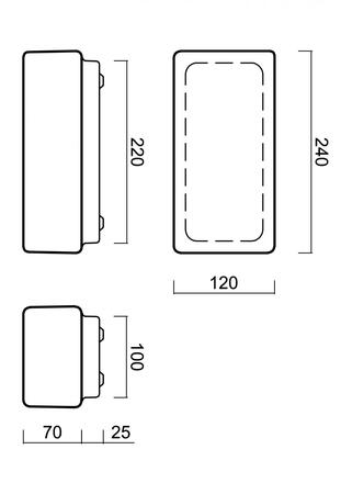 OSMONT JEN59735 JENA 1 stropní/nástěnné skleněné svítidlo bílá IP43 4000 K 7W LED